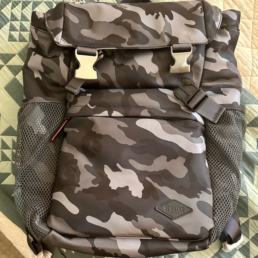 MZ Wallace Grey Camo Bleeker Backpack